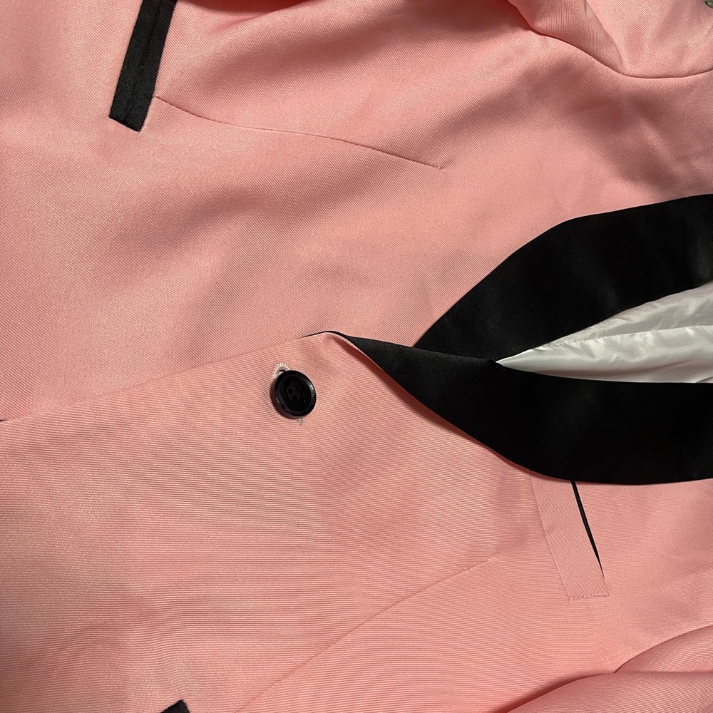 Boys 3 piece pink and black suit. Blazer, vest and pants. Purchased on Amazon. - Picture 2 of 5